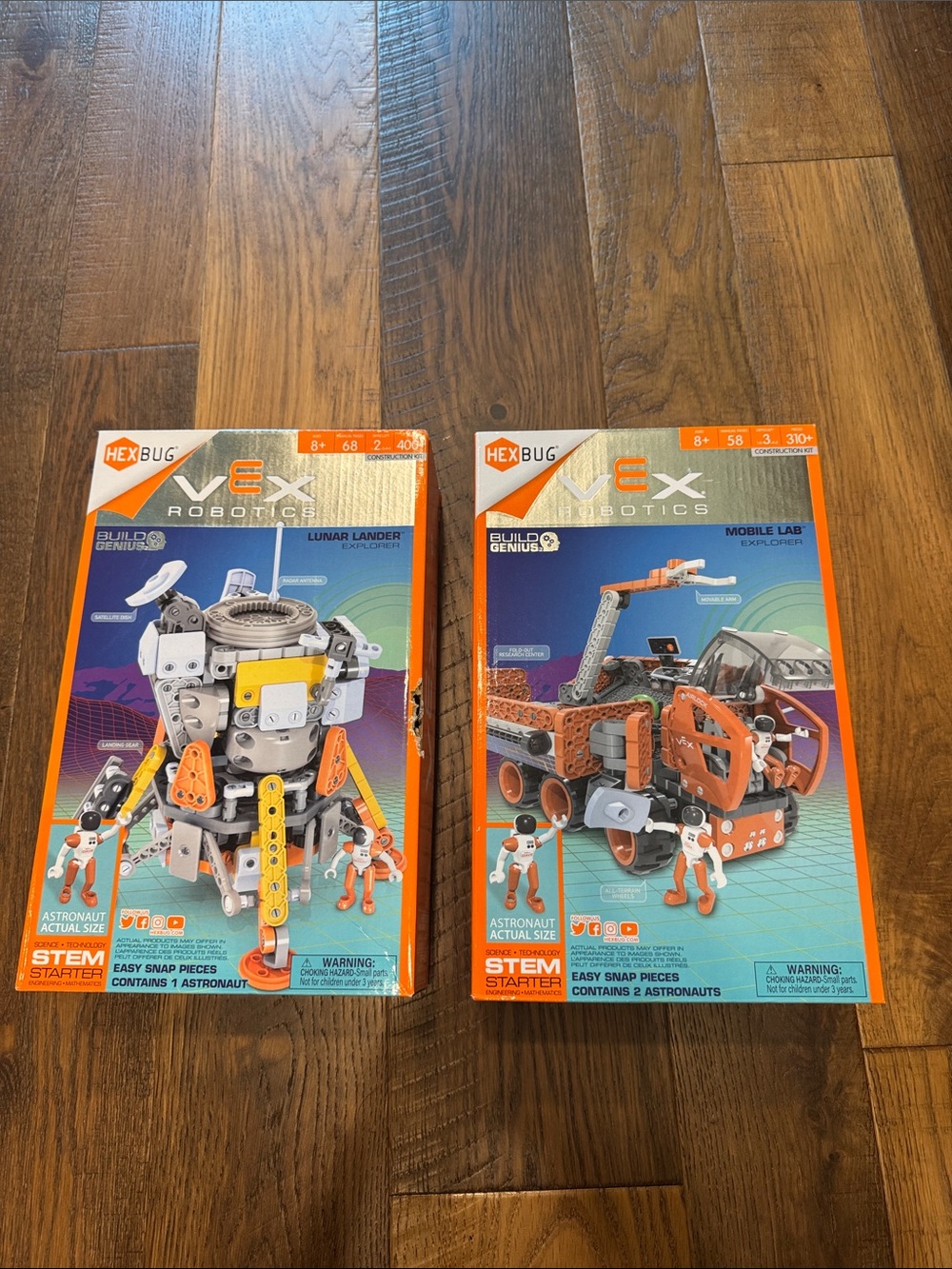 2 new HEXBUG VEX Robotics STEM Building Sets lunar lander mobile lab